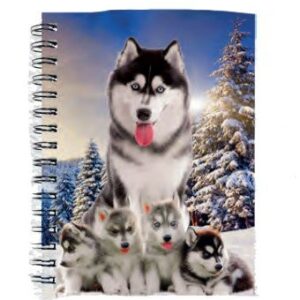Carnet 3D Husky 145x105 mm - Créations Dani