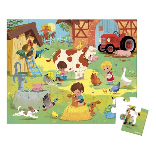 Puzzle une journée à la ferme 24 p - Janod – Image 2