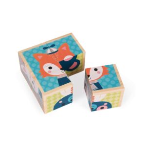 Cubes portraits de la forêt (bois) - Janod