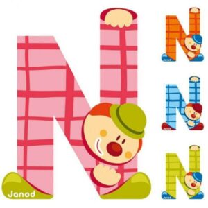 Lettres de porte en bois - janod (N)