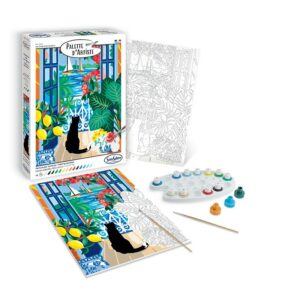 Palette d'artiste le chat à la fenêtre - sentosphere