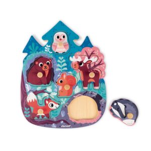 Puzzle happy forest 6 pcs (bois) - Janod
