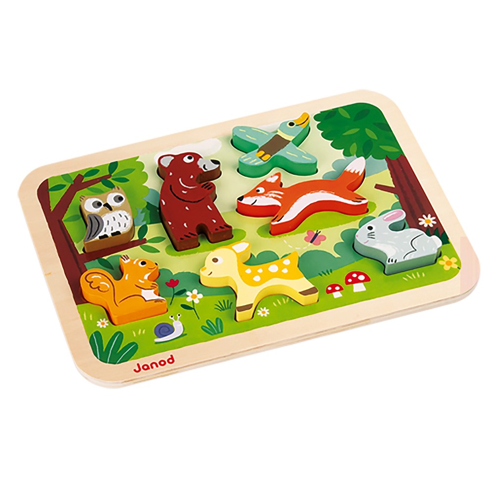 Chunky Puzzle forêt 7 pcs 3D (bois) - Janod – Image 4