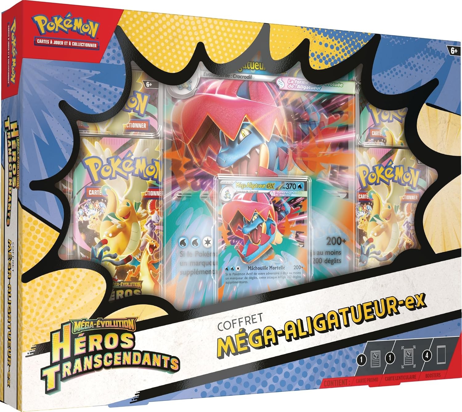 Pokémon coffret méga évolution héros transcendants Méga-aligatueur-ex