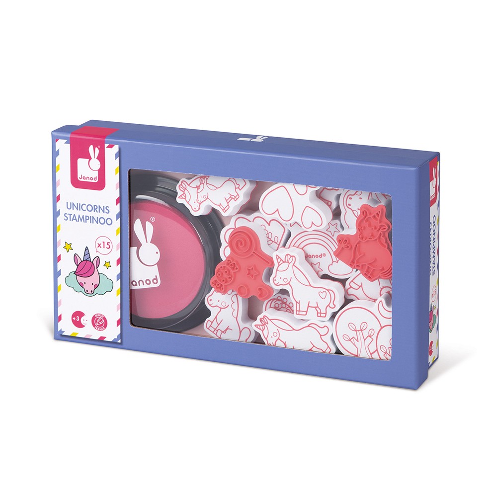 Tampons Licornes 15 pcs-mousse-Janod