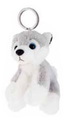 Porte clé peluche Husky - Dani-créations