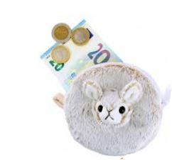 Porte monnaie Lapin beige - Dani-créations