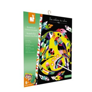 kit créatif - Scratch art animaux du monde - Janod