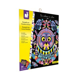kit créatif - Scratch art mandalas animaux - Janod
