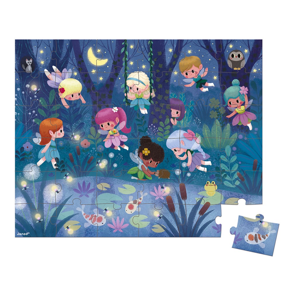 Puzzle Fées et Nénuphars 36 pcs - Janod – Image 2