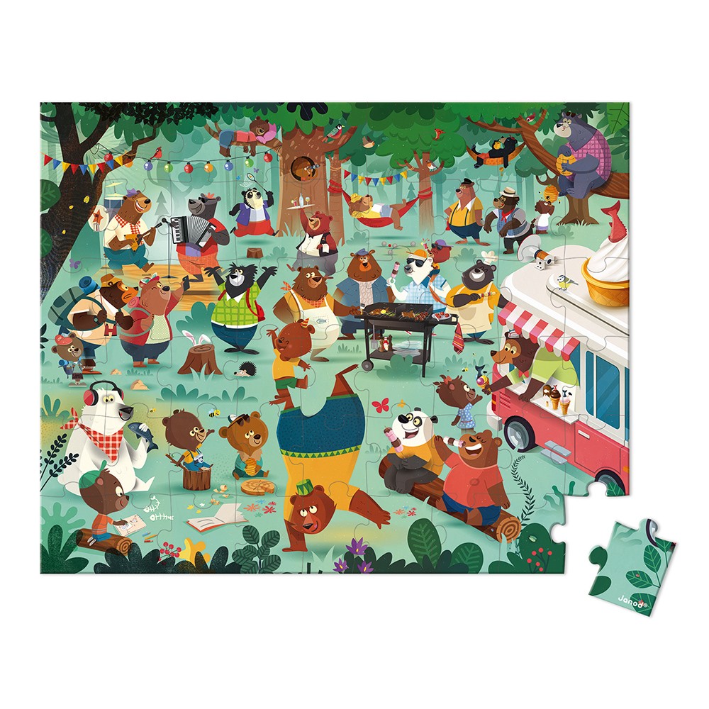 Puzzle la cousinade des ours 54 pcs - janod – Image 2