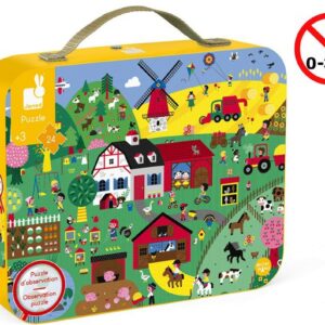 Puzzle d'observation la ferme 24 pcs - Janod
