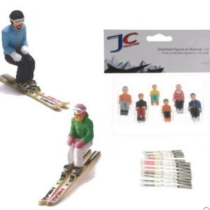 six figurines + ski telesiege - Mercier