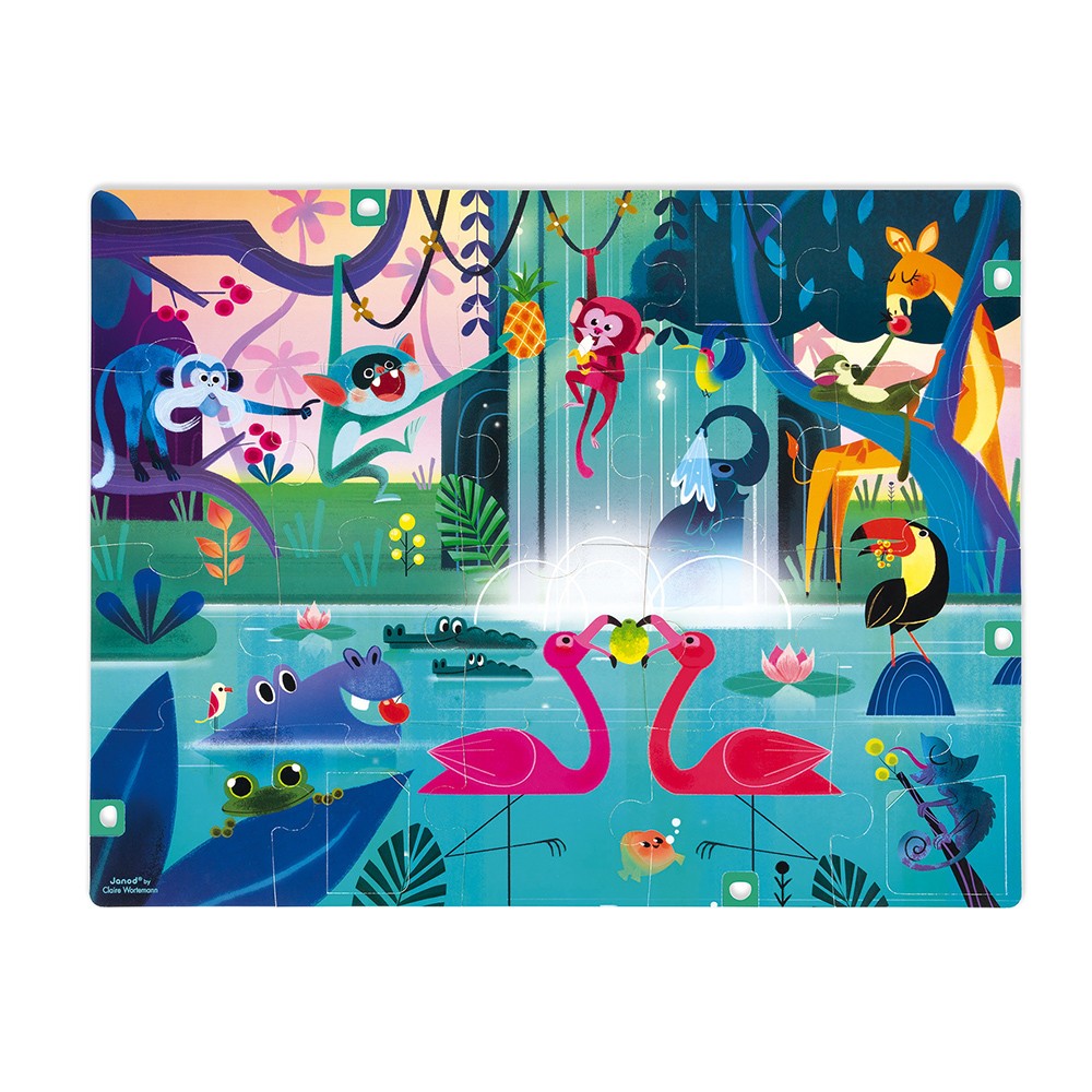 Puzzle tactile surprise dans la jungle 20 p - Janod – Image 2