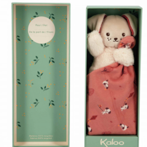 Doudou chien carré douceur Brique- kaloo