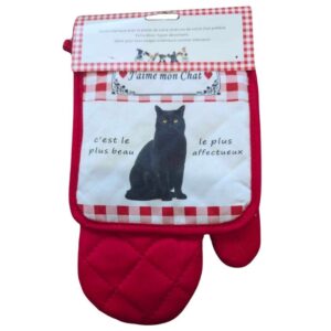 Lot de gant + chat noir salem