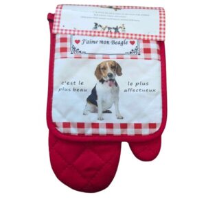 Lot de gant + manique Beagle