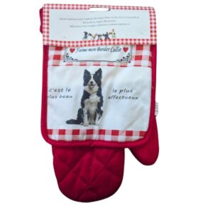 Lot de gant + manique  border collie