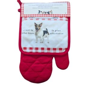 Lot de gant + manique  jack russel