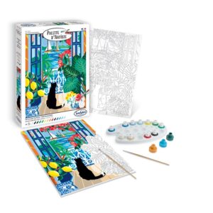 Palette d'artiste le chat à la fenêtre - sentosphere