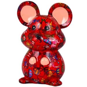 Tirelire bleu rouge - Pomme pidou
