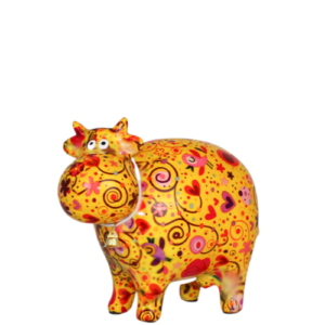 Tirelire vache bella - jaune - Pomme pidou